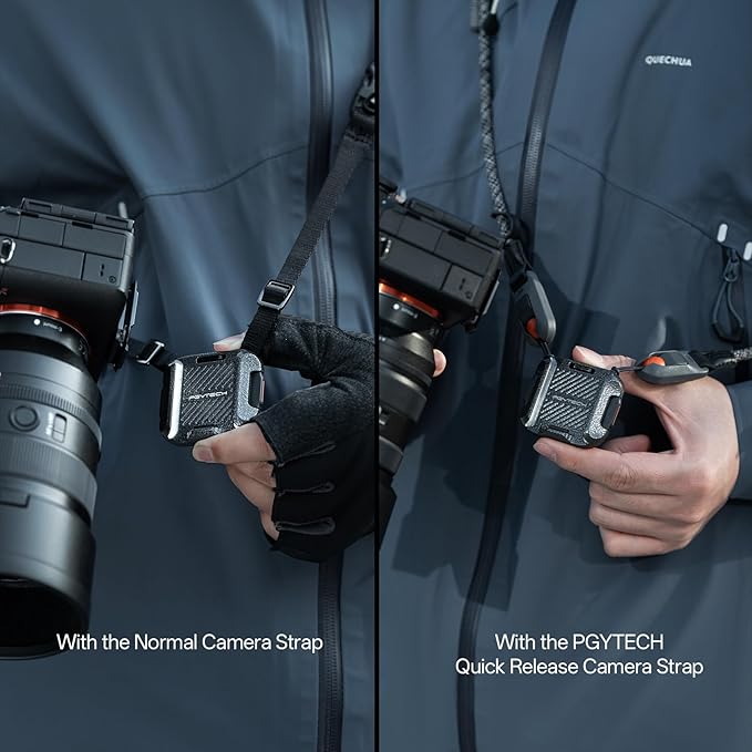 PGYTECH Camera Shoulder Strap Mount Quick Release Clamp & Plate Kit, Aluminum - Image 6