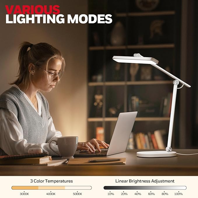 Honeywell Desk Lamp for Home Office, H4 Sunturalux™ Eye-Caring LED Desk Light - Image 2