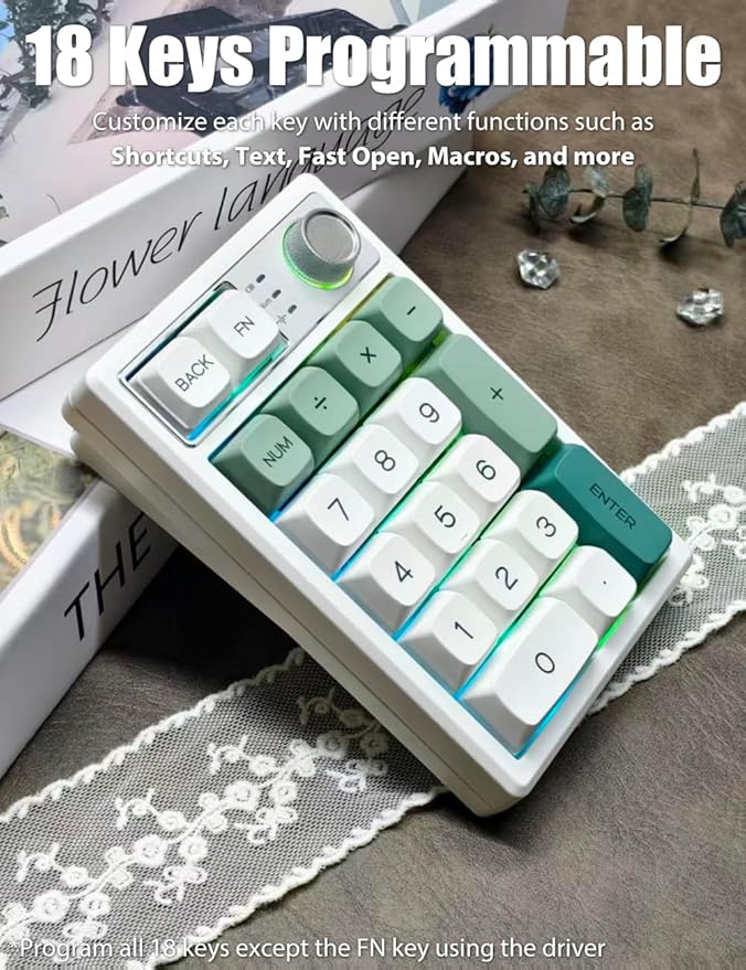 Gasket Creamy Mechanical Numpad Programmable Macro Keypad Wireless - Image 4