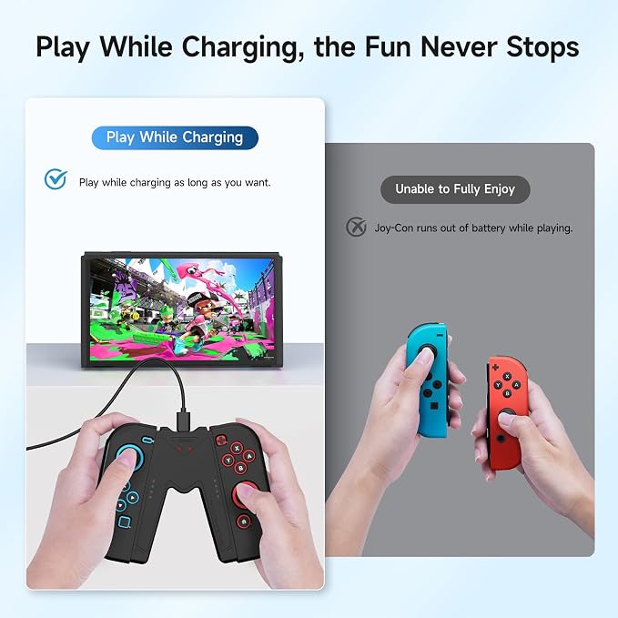 JINGDU Switch JoyCon Charging Grip Compatible - Image 2