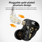 Kinboofi IEM Headphone with Mic, KZ DQS HiFi Dynamic Drivers Earphone Earbuds - Image 6