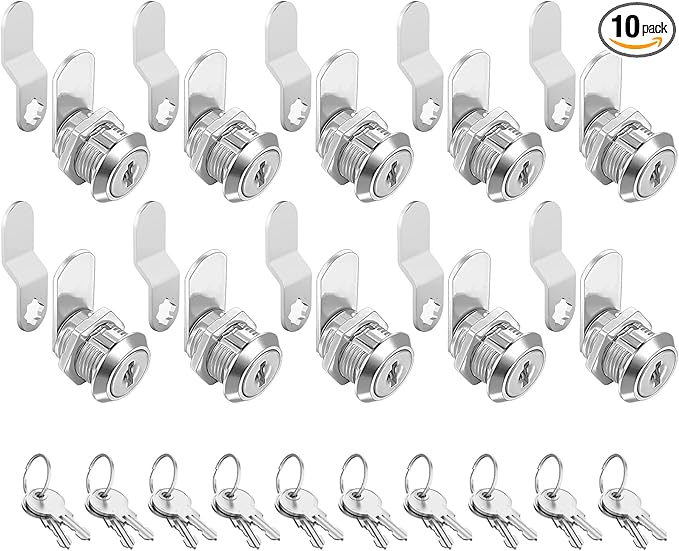 Cabinet Cam Locks Keyed Alike, 5/8'' Fits on 3/8'' Max Door Thickness, Secure by Sartatue