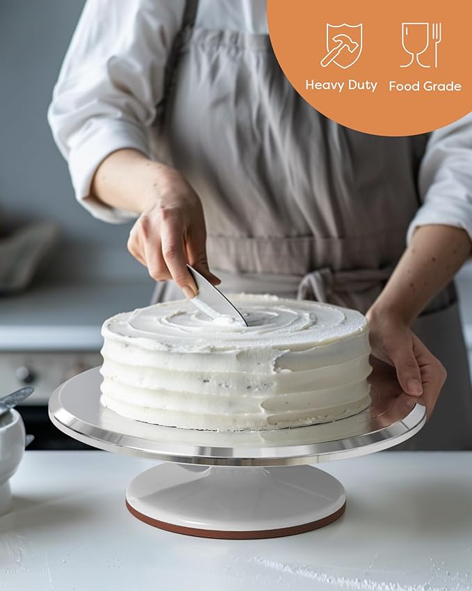 Kootek Aluminium Alloy Revolving Cake Stand 12 Inch Rotating Cake Turntable - Image 6