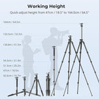 SmallRig CT25 64.5"/164cm Horizontal Overhead Tripod - Image 6