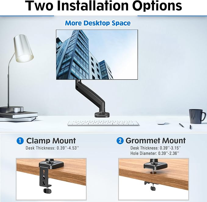 MOUNTUP Monitor Arm Desk Mount, Fully Adjustable, Computer Monitor Stand - Image 5