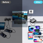 320W USB C Fast Charger Block, 8 Port USB Charging Station, GaN Ⅲ Pro 100W PD - Image 5