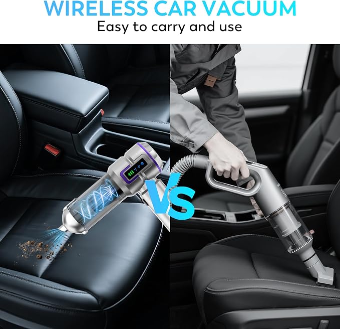Car Vacuum Cleaner, 22000PA High Power Portable Handheld Car Vacuum & Air Duster - Image 6
