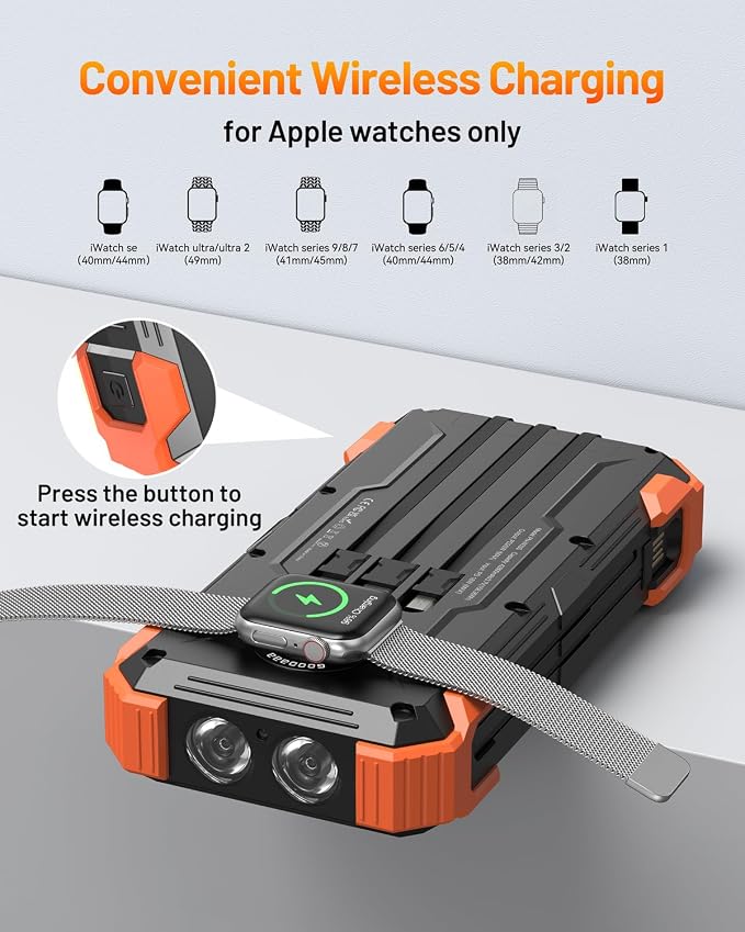 GOODaaa Solar Power Bank, 42800mAh Portable Charger 20W Fast Charging External - Image 4