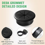 2 Pcs Desk Grommet 2" / 50 mm, Desk Hole Cover - Image 3