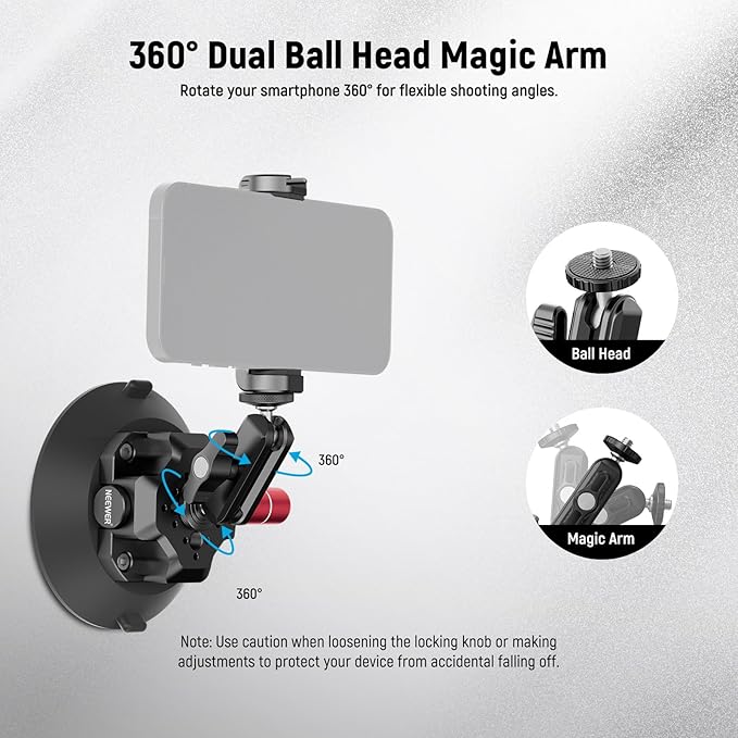 NEEWER 4.5" Suction Cup Camera Mount - Image 5