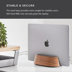 HumanCentric Vertical Laptop Stand in Black Walnut Wood, Upright Adjustable - Image 7