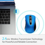 memzuoix 2.4G Portable Wireless Mouse, 1400 DPI Mobile Optical Cordless Mice - Image 2