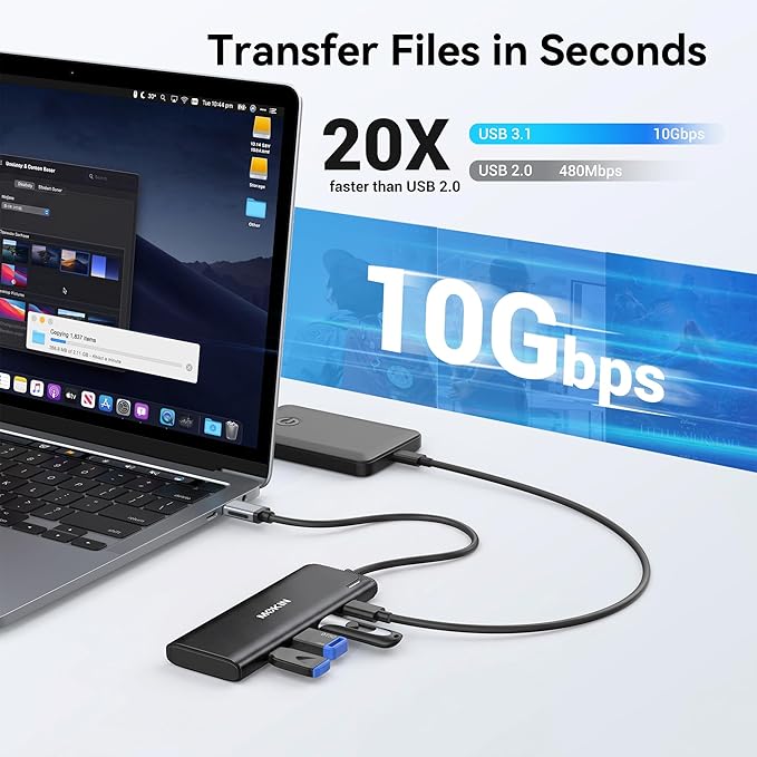 USB C to USB C Hub Dual Monitor, USBC Splitter - Image 6