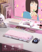 GravaStar Mercury K1 75% Pink Wireless Keyboard, Aluminum Alloy Exoskeleton - Image 7