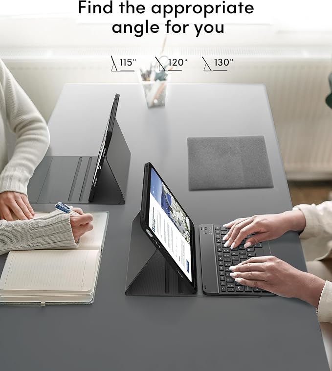 CHESONA Keyboard Case for iPad 11th/10th Generation, Detachable Wireless - Image 7