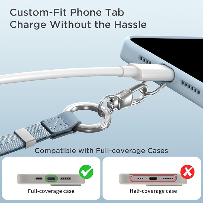 Phone Lanyard 2 in 1, Anti Theft Phone Strap Crossbody - Image 5