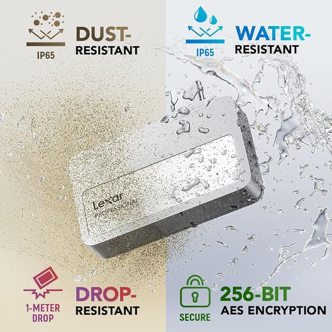Lexar 1TB Professional Go Portable SSD w/Hub, Supports Apple 4K 60fps ProRes - Image 7