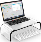 AboveTEK Acrylic Monitor Stand – Clear Monitor Riser & Computer Desk Stand - Image 8