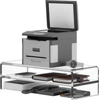 Egchi Acrylic Monitor Stand, 2 Tiers Computer Monitor Riser, Monitor - Image 5