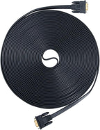 DTech 25ft Ultra Thin Flat Type Computer Monitor VGA Cable Standard 15 Pin Male - Image 7
