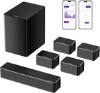 ULTIMEA 7.1 Sound Bars for Smart TV, 4 Wired Surround Speakers, Virtual by ULTIMEA