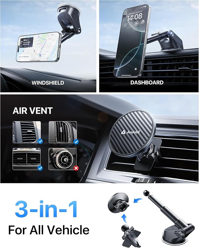 【True Military-Grade】andobil 3 in1 Magnetic Phone Holder - Image 5