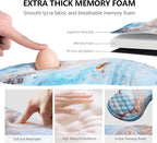 Mouse Pad Wrist Support, Laokiiy 2 in 1 Keyboard Wrist Rest+ Ergonomic Mouse Pad - Image 3