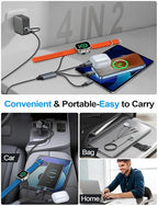 4-in-2 Charging Cable for Apple Watch Charger/Samsung/iPhone Charger, - Image 4