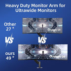 Pholiten Premium Aluminum Heavy Duty Monitor Arm，Ultrawide Monitor Arm - Image 6