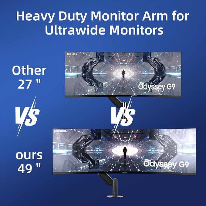 Pholiten Premium Aluminum Heavy Duty Monitor Arm，Ultrawide Monitor Arm - Image 6