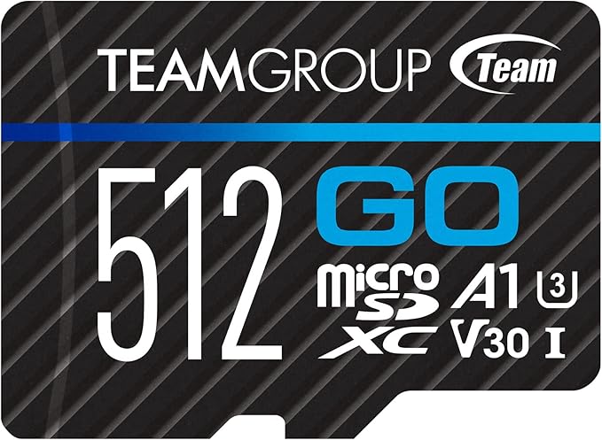 TEAMGROUP GO Card 512GB Micro SDXC UHS-I U3 V30 4K, R/W up to 100/90 MB/s by TEAMGROUP