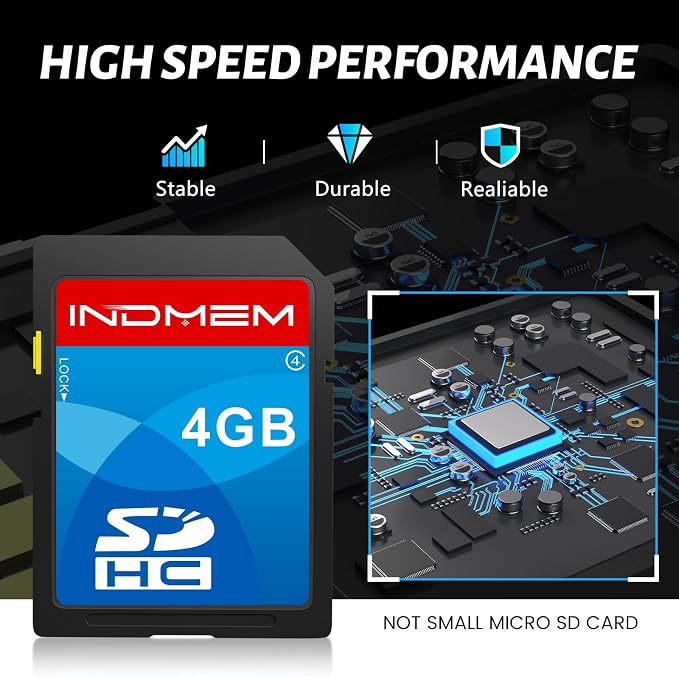 INDMEM SD Card 4GB, 8 Packs Class 4 4GB Flash Memory Card MLC Standard Secure - Image 2