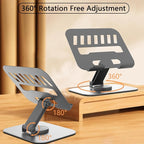 Larger Metal Tablet Stand, Adjustable 360° Rotation Tablet Holder Compatible - Image 2