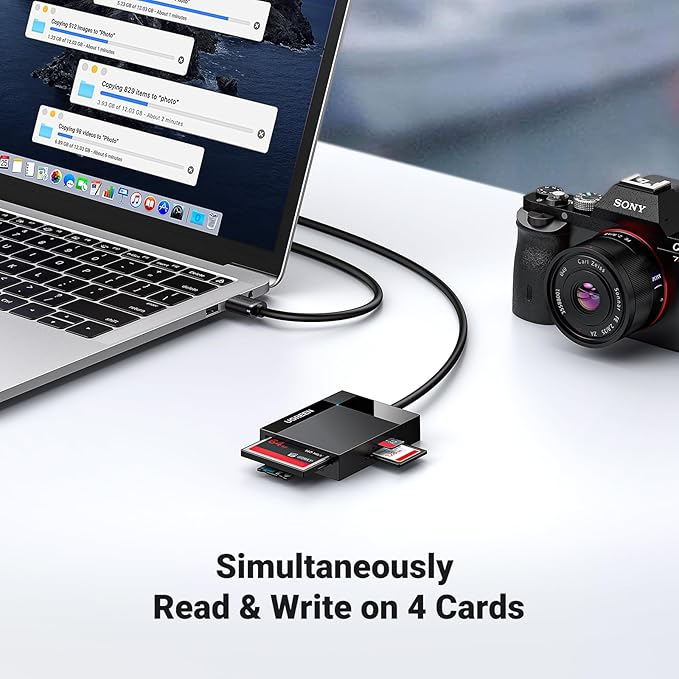 UGREEN SD Card Reader USB 3.0 Card Hub Adapter 5Gbps Read 4 Cards - Image 5