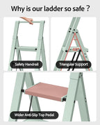 Taranta 4 Step Ladder, Lightweight Aluminum Step Stool - Image 3