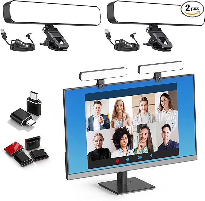 ALTSON 16W 2PCs Video Conference Lighting, LED Streaming Light Clip-On by ALTSON