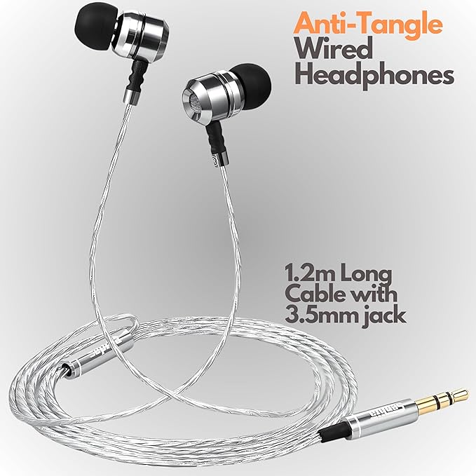Sephia SP3060 Wired Headphones, HD Bass Driven Audio, Lightweight Aluminum - Image 3
