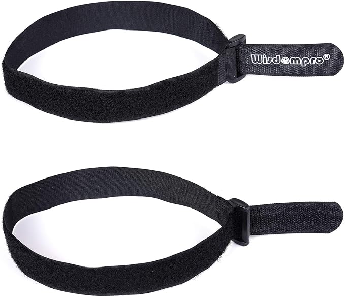 12 Pack 1 x 18 Inches Hook and Loop Reusable Fastening Cable Tie Down Straps by - Image 2