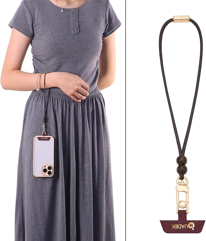 Leather cell phone lanyard Detachable Phone Chain Strap 2-in-1 Phone Chain - Image 5