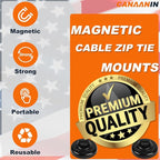 Magnet Zip Tie Mount Clips Magnetic Zip Ties Mount Base Holder Strong Wire - Image 2
