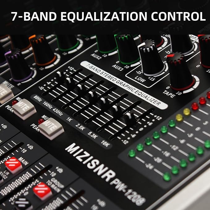 12 Channel Audio Mixer Professional Sound Mixing Board - Image 6