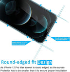 NEW'C 3 Pack Designed for iPhone 12 Pro Max Screen Protector, Enhanced Tempered - Image 3