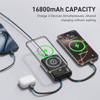 2025 Latest Magnetic Wireless Power Bank, 16800mAh Portable Charger - Image 2