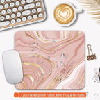Square Mouse Pad Pink Gold, Personalized Premium-Textured Custom Mouse Mat - Image 3