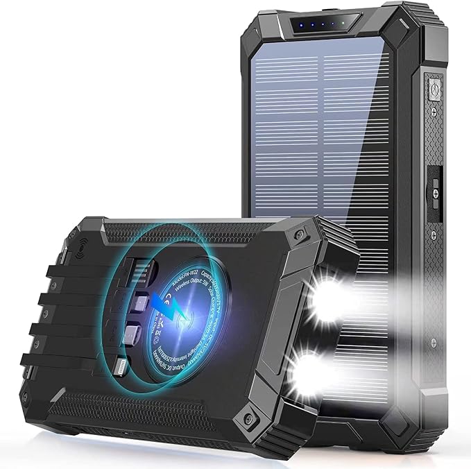 GOODaaa Power Bank Wireless Charger 36000mAh Built in 4 Cables Six Outputs 15W by GOODaaa