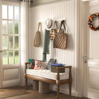 White Wall Mounted Coat Rack - Image 2