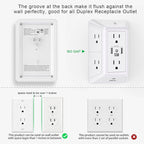 POWRUI Multi Plug 6 Outlet Surge Protector Extender - Image 3