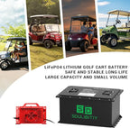 48V 105Ah LiFePO4 Lithium Golf Cart Battery, Built-in Smart 200A BMS, - Image 5