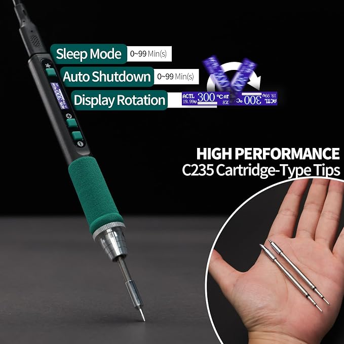 YIHUA 928D-IV Soldering Iron Pen Kit DC 65W Support PD QC, Type C Portable - Image 5