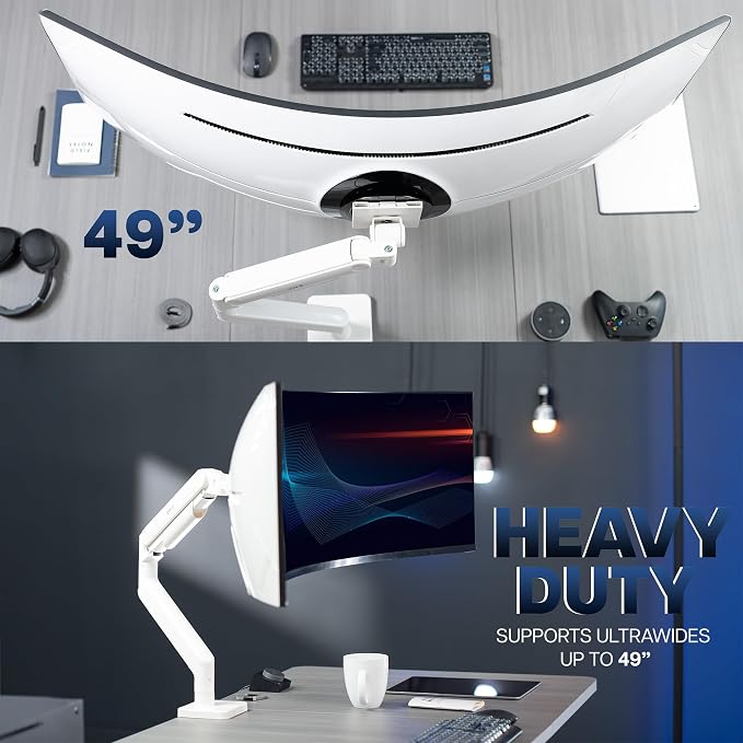 VIVO Heavy Duty Aluminum Ultrawide Monitor Tension Arm - Image 7